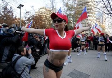 La Copa América toma color en las calles de Santiago de Chile