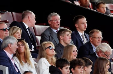 Sir Alex Ferguson and Gary Pallister in the stands.