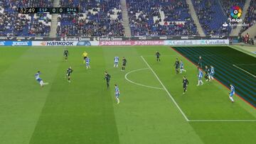 Gol mal anulado al Espanyol por un fuera de juego inexistente