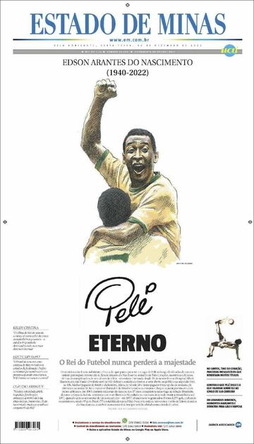 Tributes to Pelé on the front pages of the world