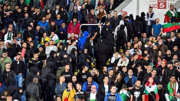 Sofia (Bulgaria), 14/10/2019.- Bulgarian fans leave the stadium during the UEFA EURO 2020 qualifying group A soccer match between Bulgaria and England, in Sofia, Bulgaria 14 October 2019 (issued 15 October 2019). The match was twice brought to halt due to