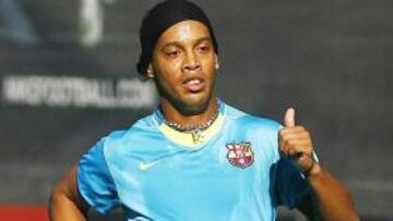 Ronaldinho en su etapa de jugador del Barcelona.