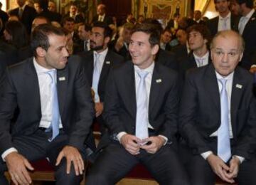 Lionel Messi durante una audiencia privada en el Vaticano