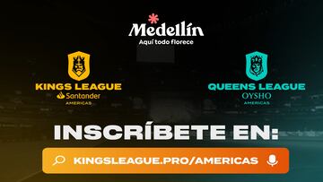 Medellín, sede de los primeros tryouts de Kings League y Queens League Américas
