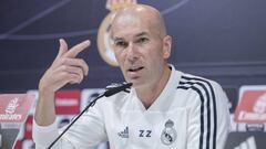 Zidane, en la conferencia de prensa de este viernes.