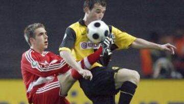 <b>A TIRO.</b> Lahm ha afirmado que quiere dejar el Bayern.