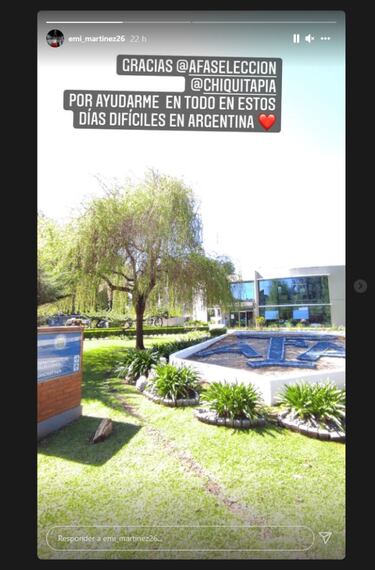 'Dibu' Martínez jugará tras su viaje relámpago a la Argentina