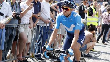 Mikel Landa, antes de comenzar una etapa en la presente edici&oacute;n del Tour de Francia. 