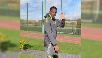 Alegre y con su sello inconfundible mandó un saludo por las redes del equipo.