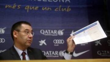 Bartomeu, explicando los gastos del fichaje de Neymar.