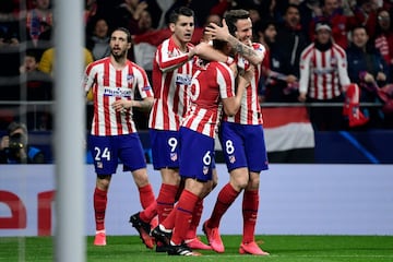  1-0. Saúl Ñíguez celebró el primer gol.