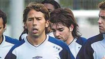 <b>VUELTA AL TRABAJO. </b>Posse, Tamudo, Fredson, Jofre y Héctor realizaron ayer las primeras carreras de la pretemporada con toda la plantilla.