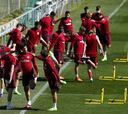 El Atlético se ejercita pensando en el Sevilla de Sampaoli