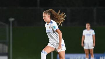 Paula Partido en su debut con el Real Madrid.