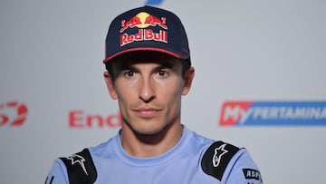 Márquez en la rueda de prensa oficial del GP de Indonesia.