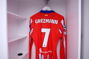 Camiseta del jugador francés del Atlético de Madrid, Antoine Griezmann.
