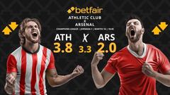 Athletic Club vs. Arsenal: horario, dónde ver, pronósticos y estadísticas