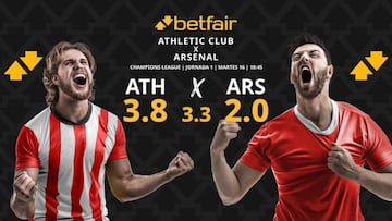 Athletic Club vs. Arsenal: horario, dónde ver, pronósticos y estadísticas