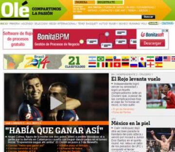 Portadas de la prensa extranjera