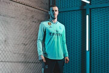 The club have presented their third strip along with Adidas, which has been inspired by innovation and technology behind the new Santiago Bernabéu with an intense green colour.