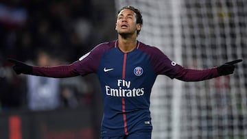 Neymar con el PSG. 