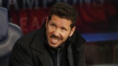 Simeone, durante un partido.