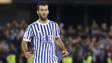 Agirretxe, con la Real Sociedad.