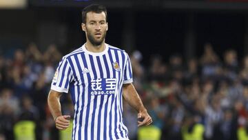 Agirretxe, con la Real Sociedad. 