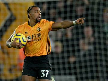 Rising star | Wolverhampton's Adama Traore celebrates scoring against Manchester City.