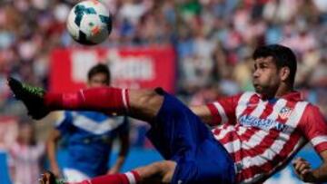 El delantero lo intentó de esta manera en el partido ante el Almería. Marcó, aunque fue de penalti.