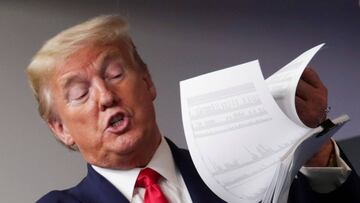 Durante la conferencia de prensa de lunes del presidente, Donald Trump, el mandatario fue optimista sobre el número de fallecidos en USA por COVID-19.