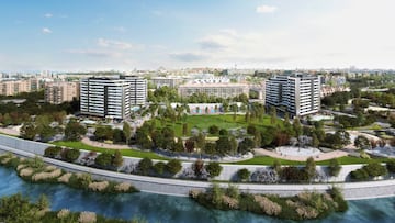 Maqueta de c&oacute;mo quedar&aacute; el entorno del Vicente Calder&oacute;n una vez finalicen las obras. 