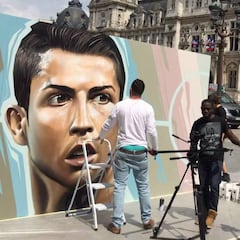 Cristiano, retratado para la Euro por el grafitero español Belin