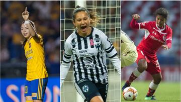 Desirée Monsiváis, Katty Martínez y Mariel Román son las firmes candidatas a ganar el título de goleo de la Liga MX Femenil, pues cuentan con 12,11 y 11 goles, respectivamente.