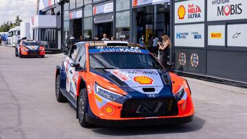 Tanak y Neuville, con los Hyundai en Polonia.