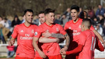 Cristo hizo el 0-1 del Castilla ante el Unionistas. 