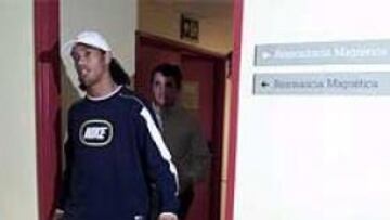 <b>DUDA ANTE EL MADRID.</B> La presencia de Ronaldinho ante el Real Madrid no es segura.