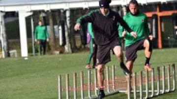 Ricardo Kaká, durante el entrenamiento.