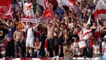 <b>APOYO. </b>La afición del Rayo acompaña siempre al equipo vallecano.