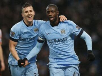 Manchester City celebró ante Sunderland en la Premier League. 