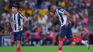 during the 9th round match between Monterrey and America as part of the Liga BBVA MX, Torneo Apertura 2025 at BBVA Bancomer Stadium, on September 20, 2025 in Monterrey, Nuevo Leon, Mexico.