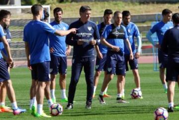 Michel durante el entrenamiento. 