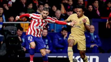 Yannick Carrasco, en el Atl¨¦tico-Barcelona del pasado domingo.