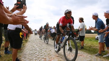 Nairo Quintana en la etapa 5 del Tour de Francia.