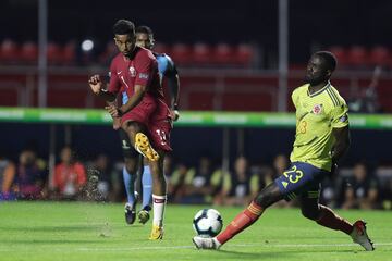 La Selección Colombia clasifica a octavos de final después de un cerrado partido contra Qatar en el estadio de Sao Paulo, Morumbí.