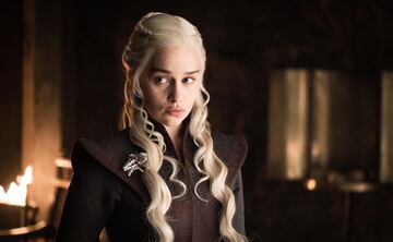 Emilia Clarke como Daenerys Targaryen en Juego de Tronos.