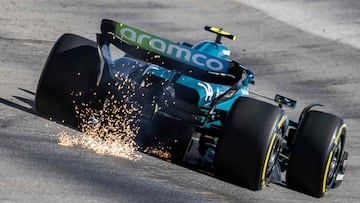 El Aston Martin de Alonso durante el GP de EE UU en Austin.