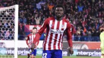 Thomas celebra su gol ante el Levante.