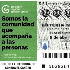 Lotería Nacional | Comprobar los resultados del sorteo extraordinario de la AECC hoy, sábado 9 de abril