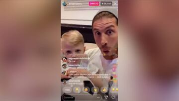 El momento más tierno de Ramos: Su hijo se roba el 'live'